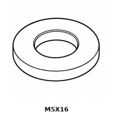 Винт  + внешняя зубчатая стопорная шайба + шайба M5х16   MM491G  16