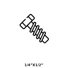 ВИНТ 1/4”X1/2”   LDB12-6  64