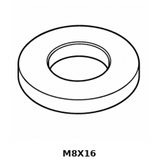 Винты + плоская шайба M8х16   MM491G  52