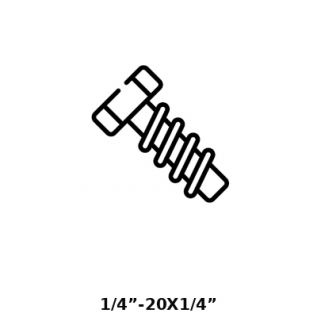 УСТАНОВОЧНЫЙ ВИНТ 1/4”-20X1/4”   25-50  21